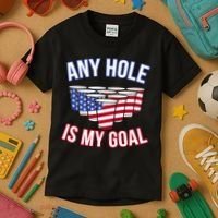 Any Goal Is A Hole USA Beer Bong Party Kids T-Shirt thumb 3