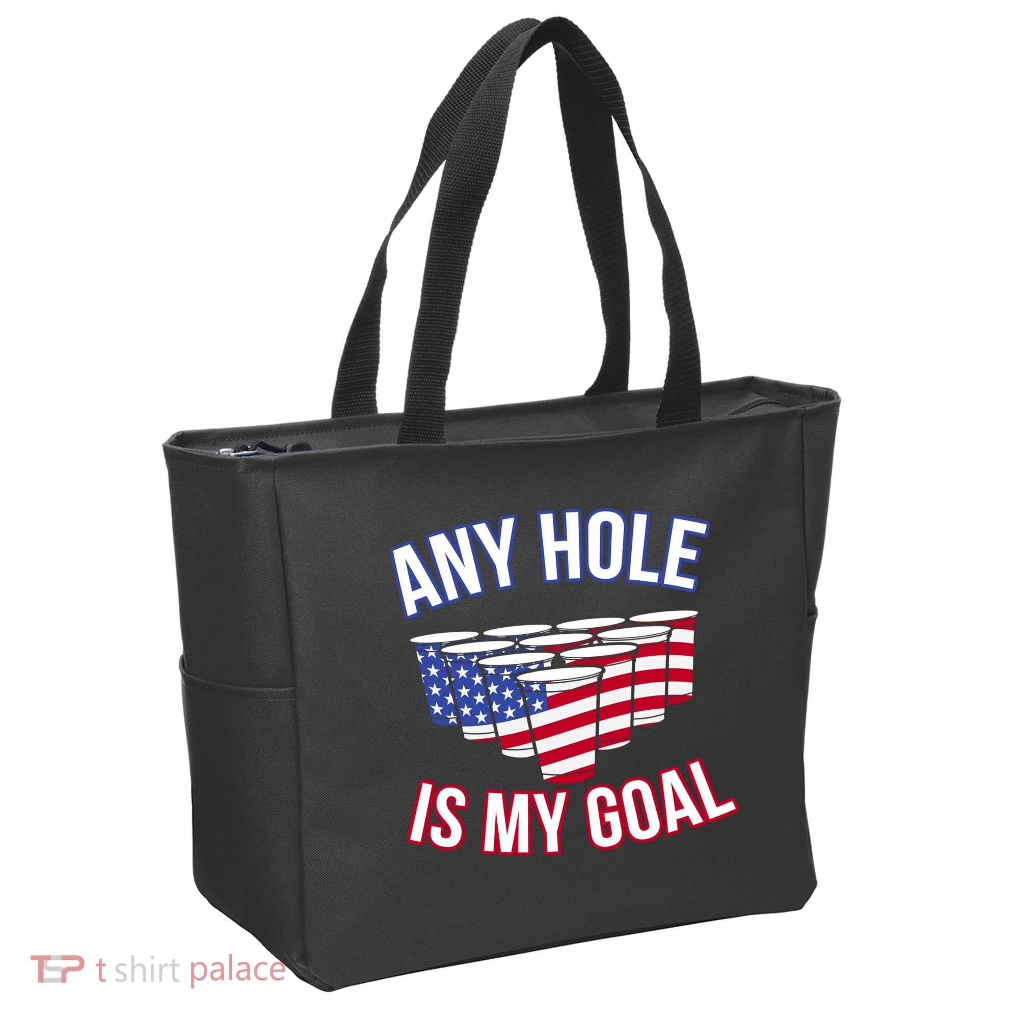 Any Goal Is A Hole USA Beer Bong Party Tote Bag