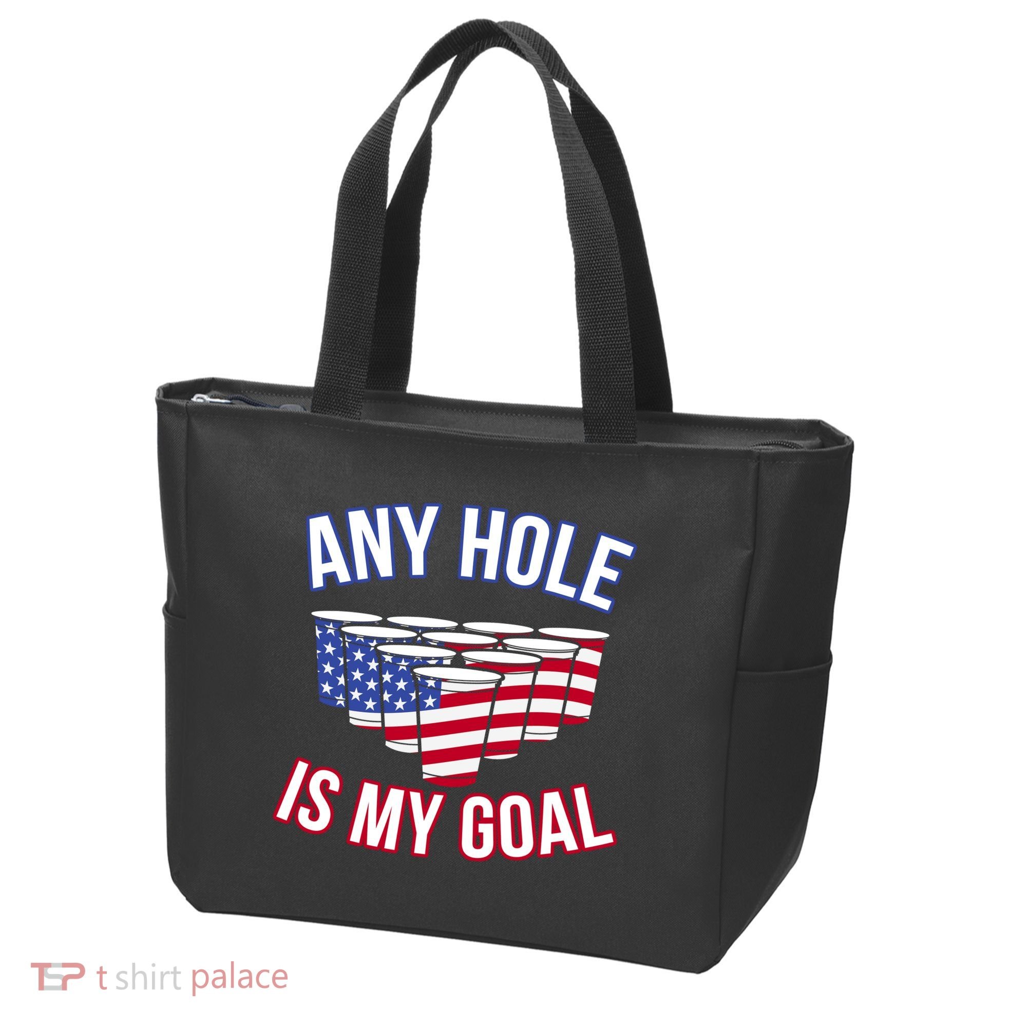 Any Goal Is A Hole USA Beer Bong Party Tote Bag