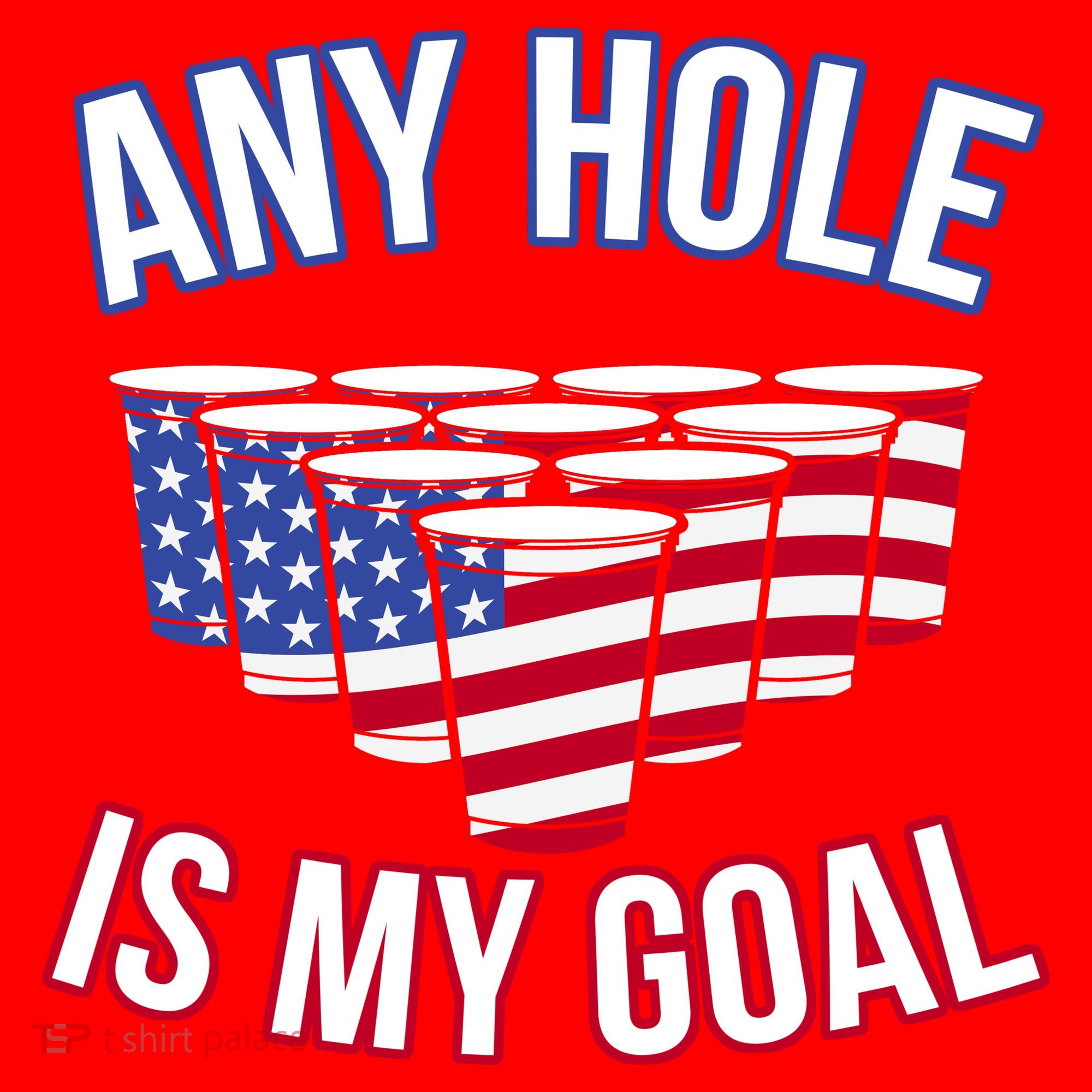 Any Goal Is A Hole USA Beer Bong Party Santa Hat