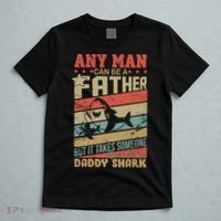 Any Man Can Be A Father Daddy Shark T-Shirt thumb 5