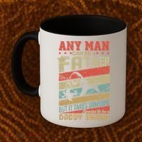 Any Man Can Be A Father Daddy Shark Coffee Mug thumb 2