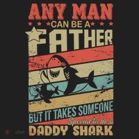 Any Man Can Be A Father Daddy Shark Beanie thumb 2