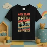 Any Man Can Be A Father Daddy Shark Toddler T-Shirt thumb 3