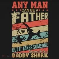 Any Man Can Be A Father Daddy Shark Toddler T-Shirt thumb 4