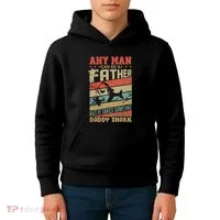 Any Man Can Be A Father Daddy Shark Kids Hoodie thumb 4