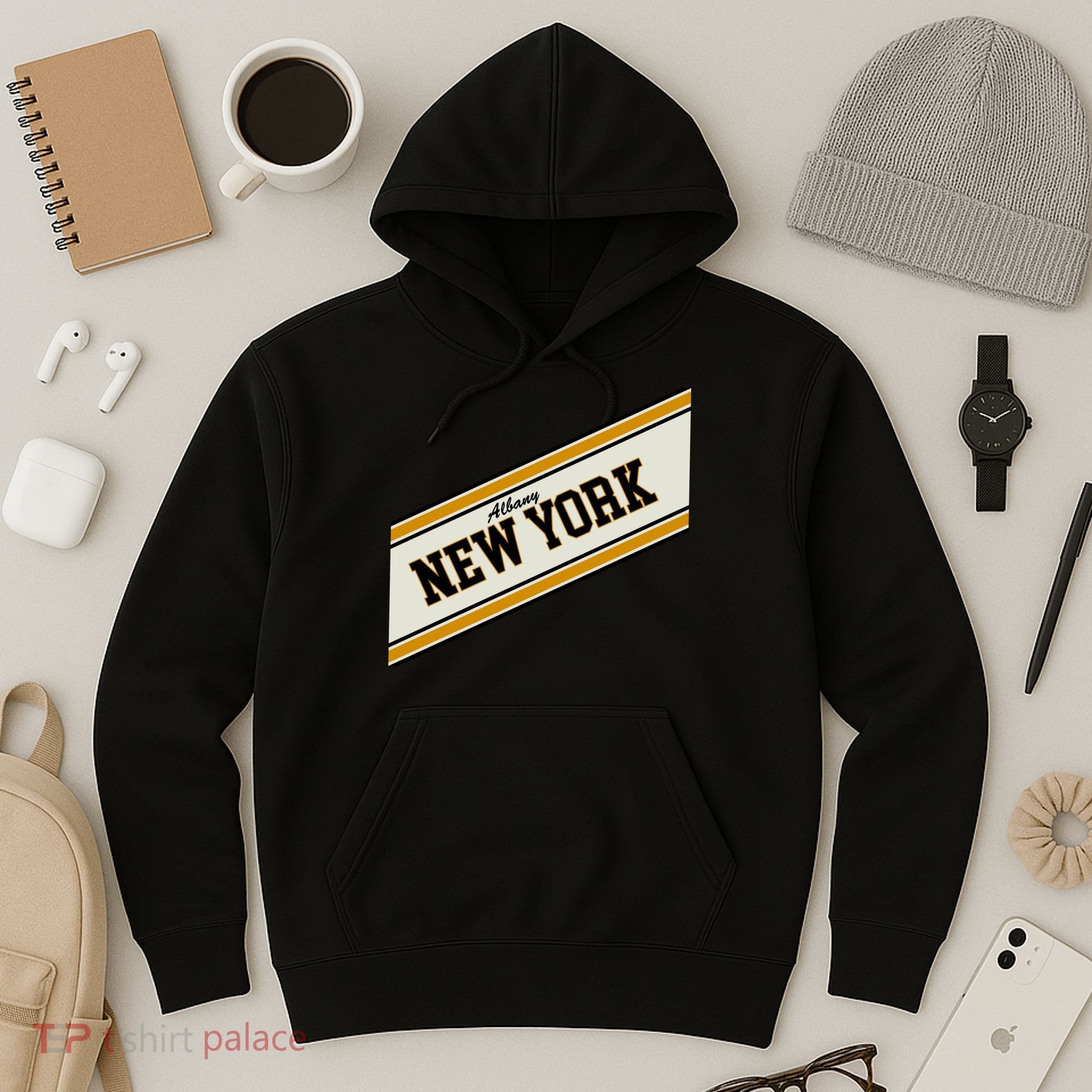 Albany New York Varsity Logo Hoodie