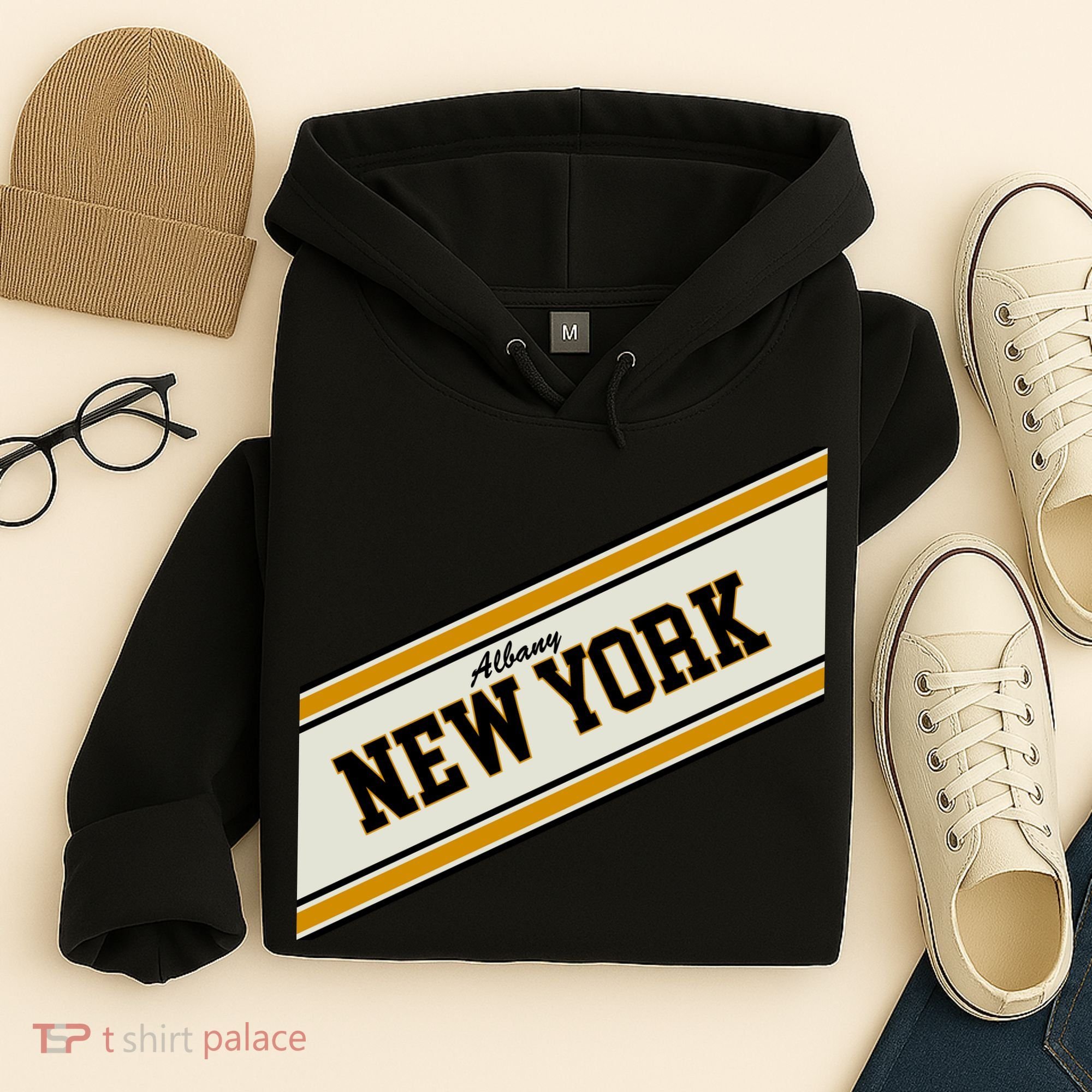 Albany New York Varsity Logo Hoodie