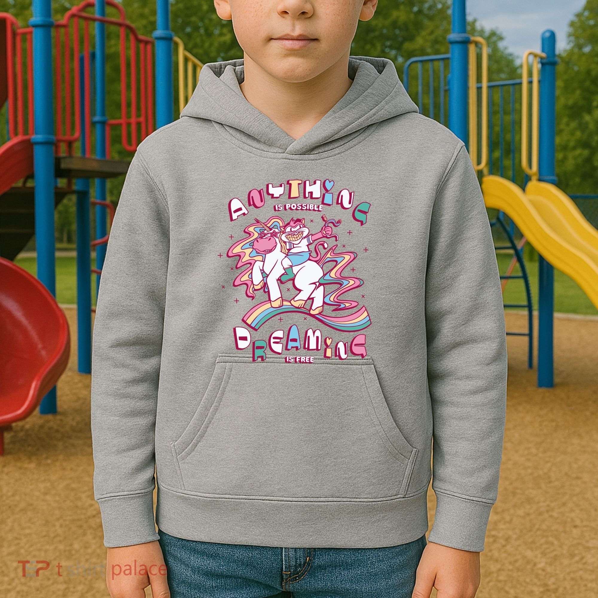 Anything Is Possible Dreaming Is Free Kids Hoodie