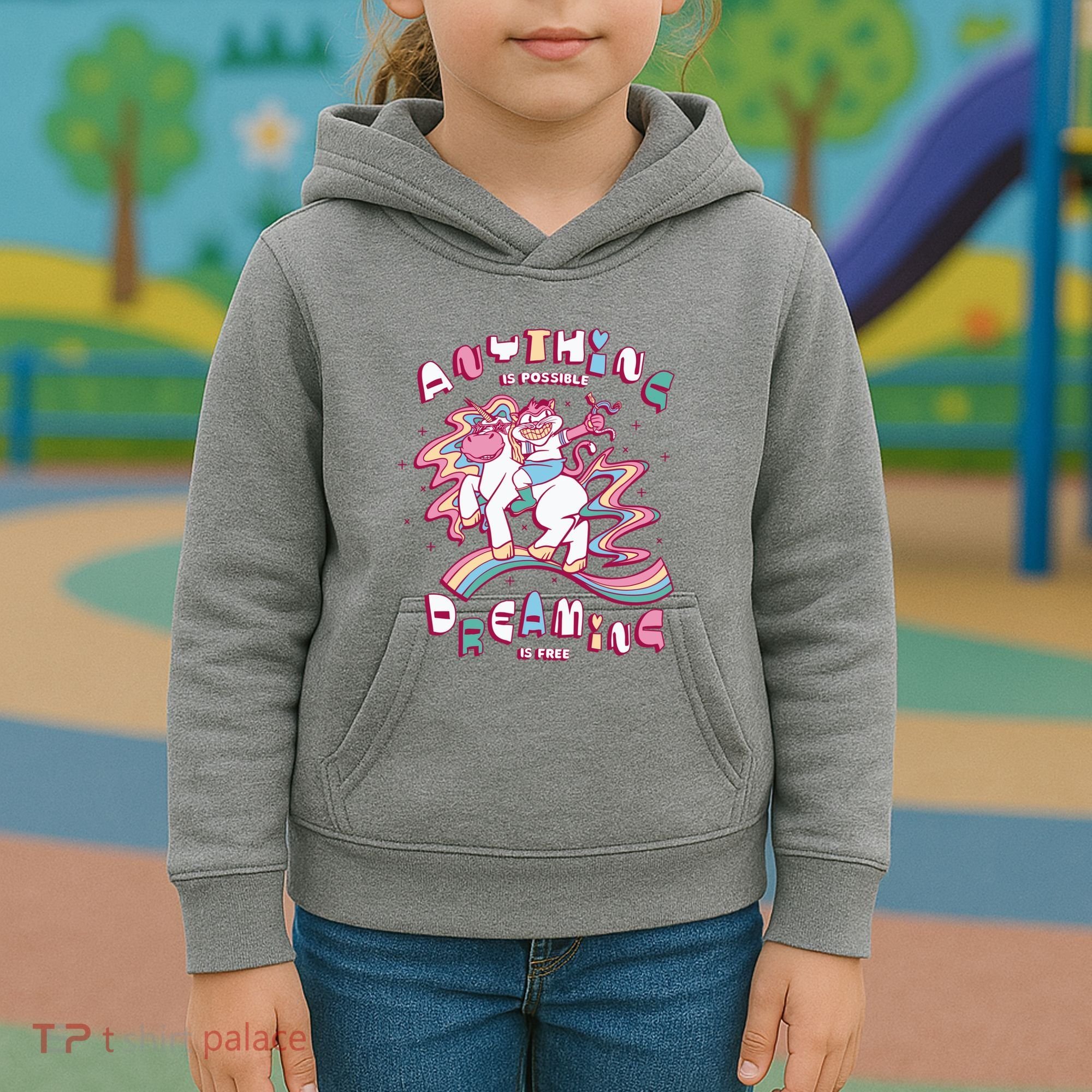 Anything Is Possible Dreaming Is Free Kids Hoodie