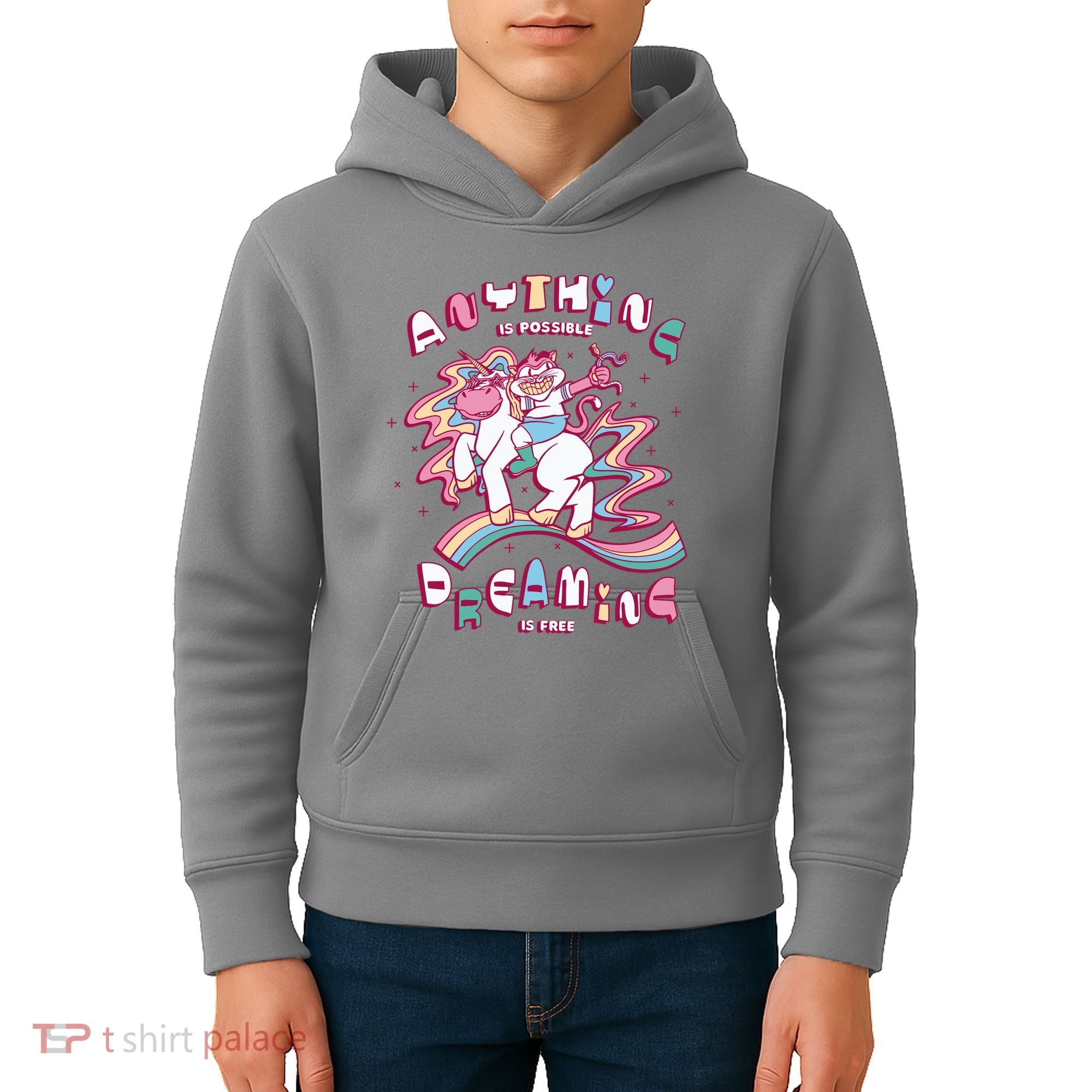 Anything Is Possible Dreaming Is Free Kids Hoodie
