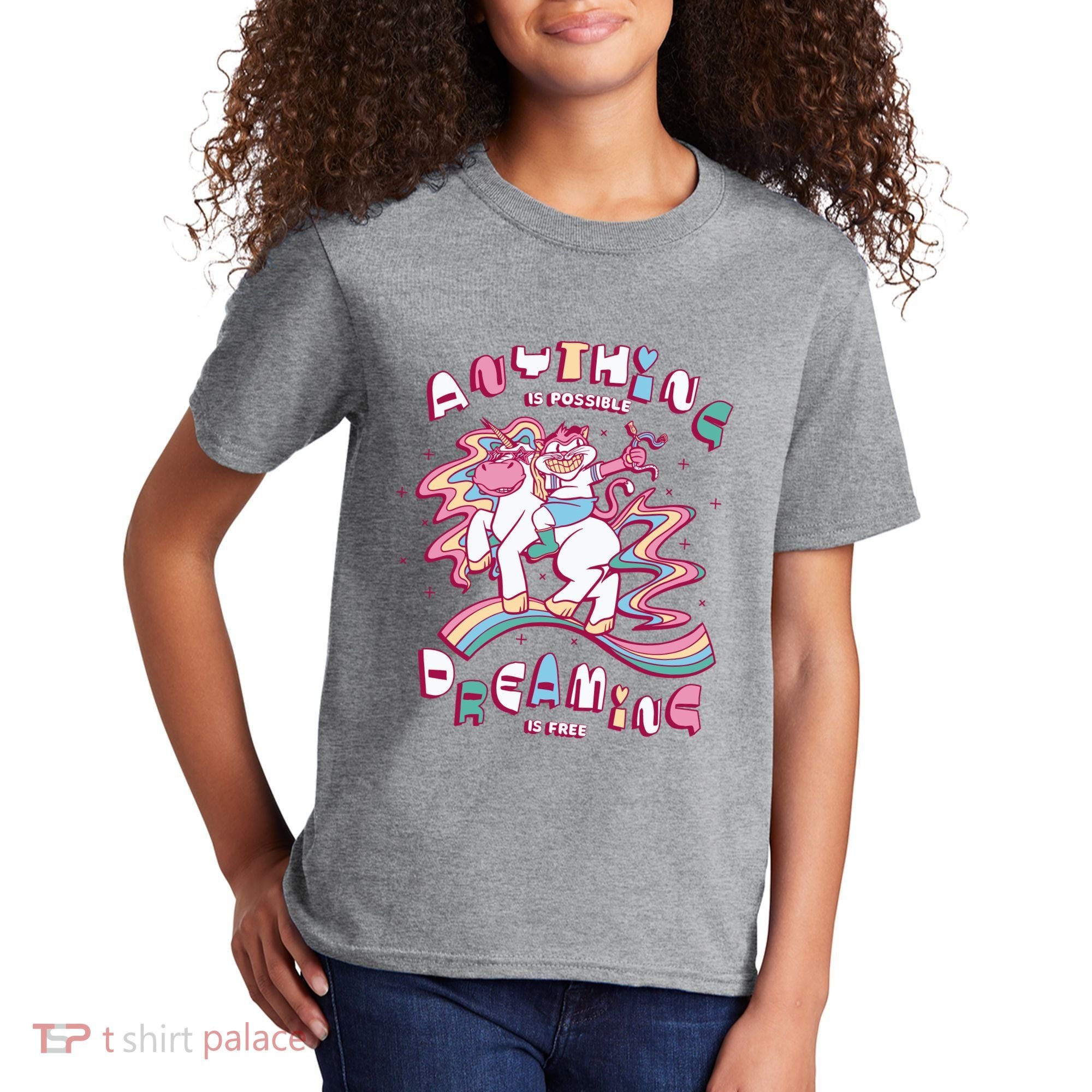 Anything Is Possible Dreaming Is Free Kids T-Shirt