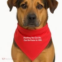 Anything You Can Do I Can Do Faster In VIM USA-Made Doggie Bandana thumb 1