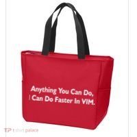Anything You Can Do I Can Do Faster In VIM Tote Bag thumb 3