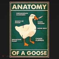 Anatomy Of A Goose With Knife Women's Hoodie thumb 2