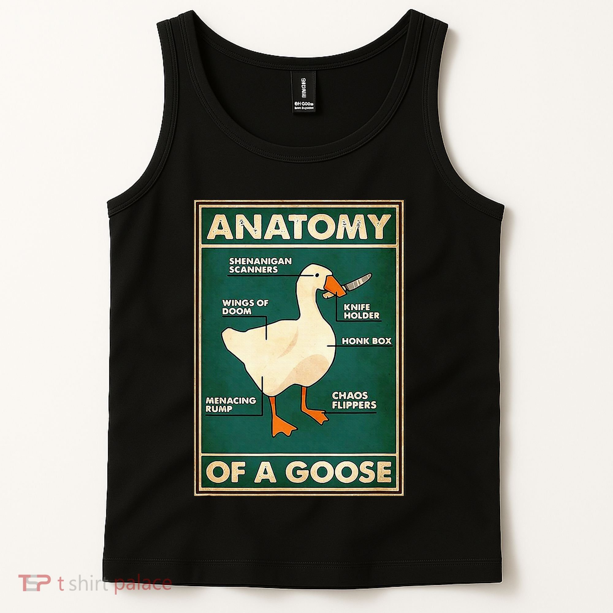 Anatomy Of A Goose With Knife Tank Top