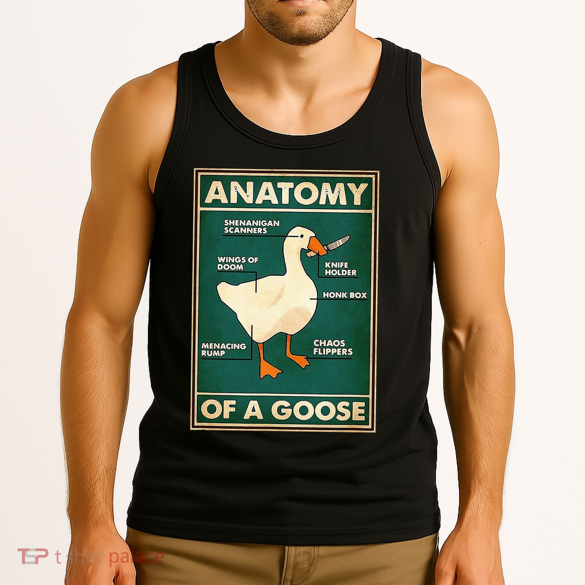 Anatomy Of A Goose With Knife Tank Top