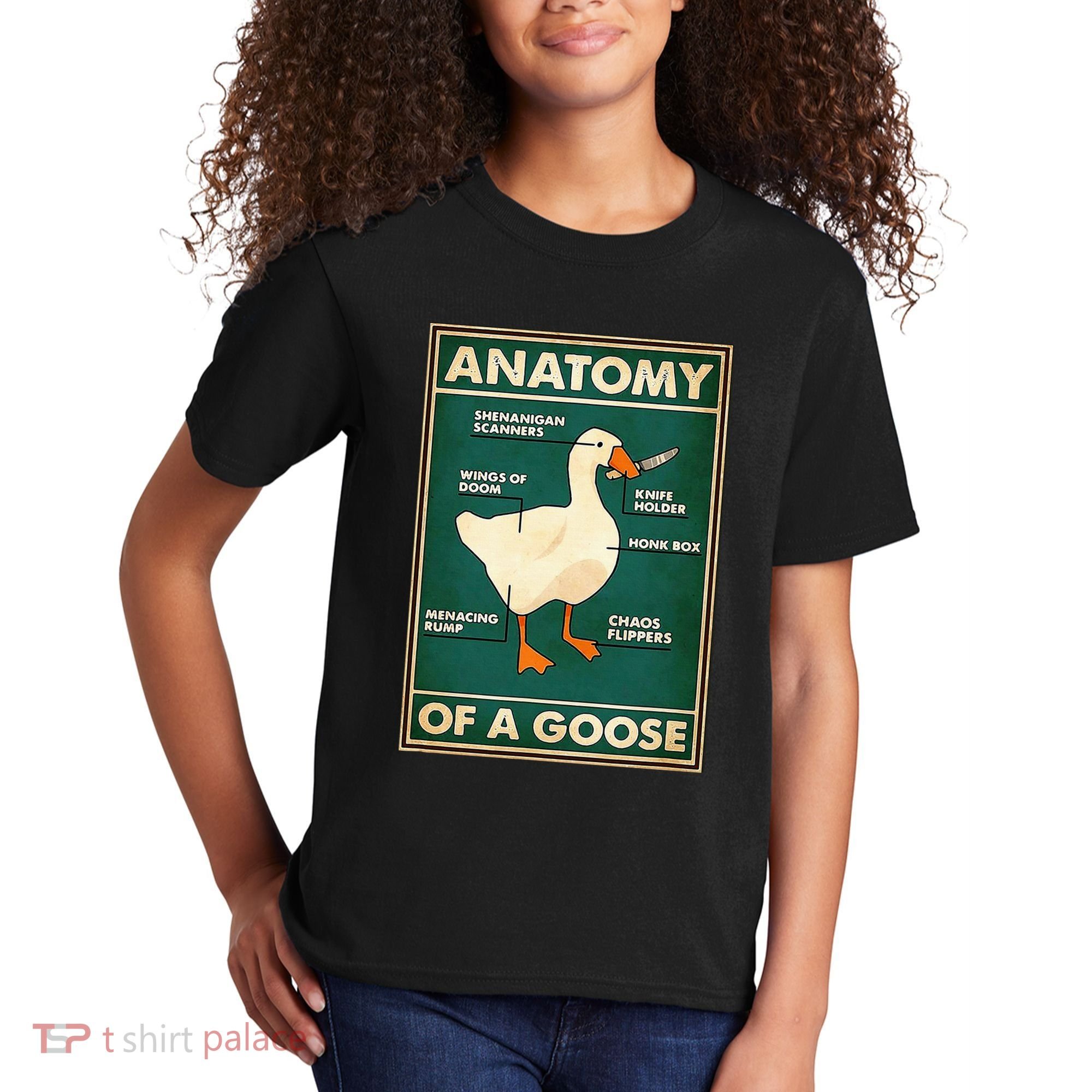 Anatomy Of A Goose With Knife Kids T-Shirt