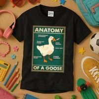 Anatomy Of A Goose With Knife Kids T-Shirt thumb 3