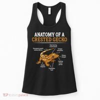 Anatomy Of A Crested Gecko Eyelash Lizard Herpetologist Women's Tank Top thumb 0