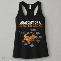 Anatomy Of A Crested Gecko Eyelash Lizard Herpetologist Women's Tank Top thumb 3