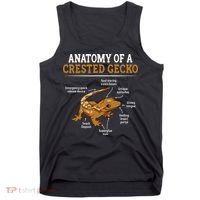 Anatomy Of A Crested Gecko Eyelash Lizard Herpetologist Tank Top thumb 0