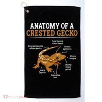 Anatomy Of A Crested Gecko Eyelash Lizard Herpetologist Golf Towel thumb 0