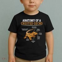 Anatomy Of A Crested Gecko Eyelash Lizard Herpetologist Toddler T-Shirt thumb 2