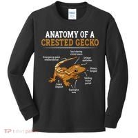 Anatomy Of A Crested Gecko Eyelash Lizard Herpetologist Kids Long Sleeve Shirt thumb 0