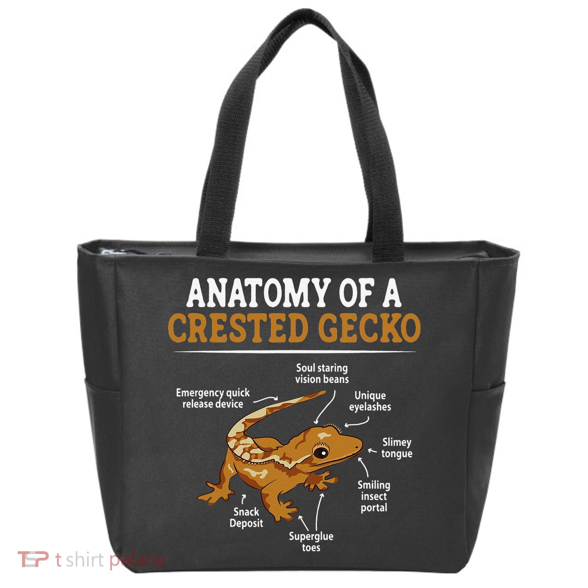 Anatomy Of A Crested Gecko Eyelash Lizard Herpetologist Tote Bag