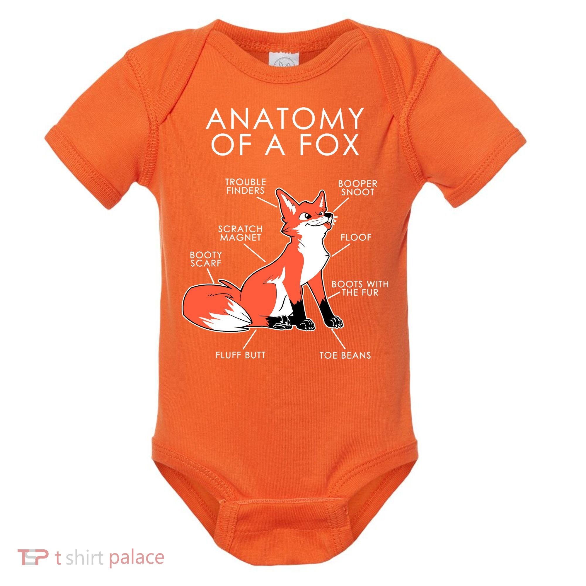 Anatomy Of A Fox Baby Bodysuit