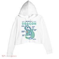 Anatomy Of A Dragon Crop Fleece Hoodie thumb 0