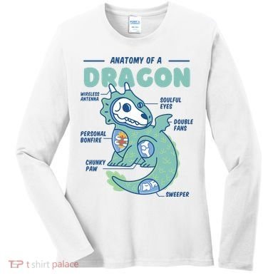 Anatomy Of A Dragon Women's Long Sleeve Shirt