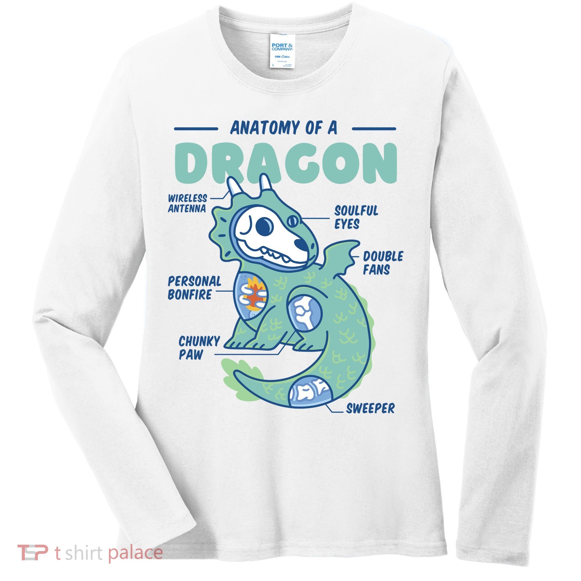 Anatomy Of A Dragon Women's Long Sleeve Shirt