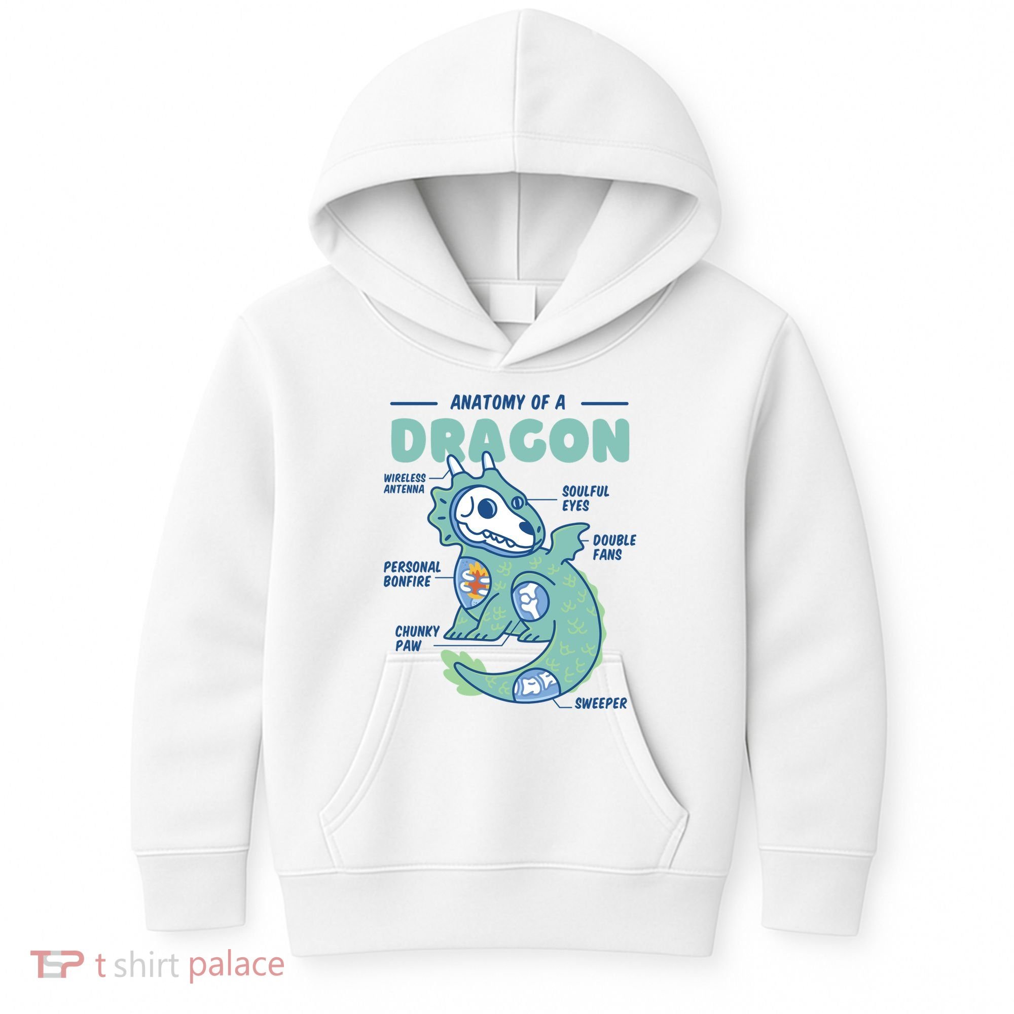 Anatomy Of A Dragon Kids Hoodie