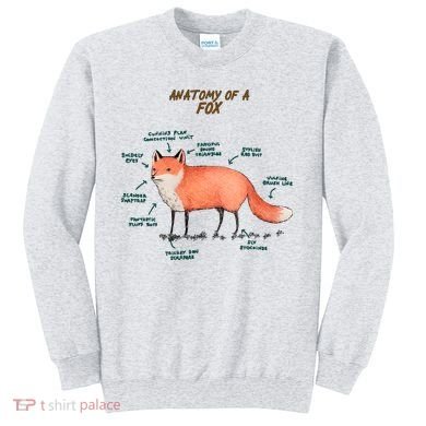 Anatomy Of A Fox Funny Cute Sweatshirt