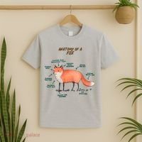 Anatomy Of A Fox Funny Cute T-Shirt thumb 2