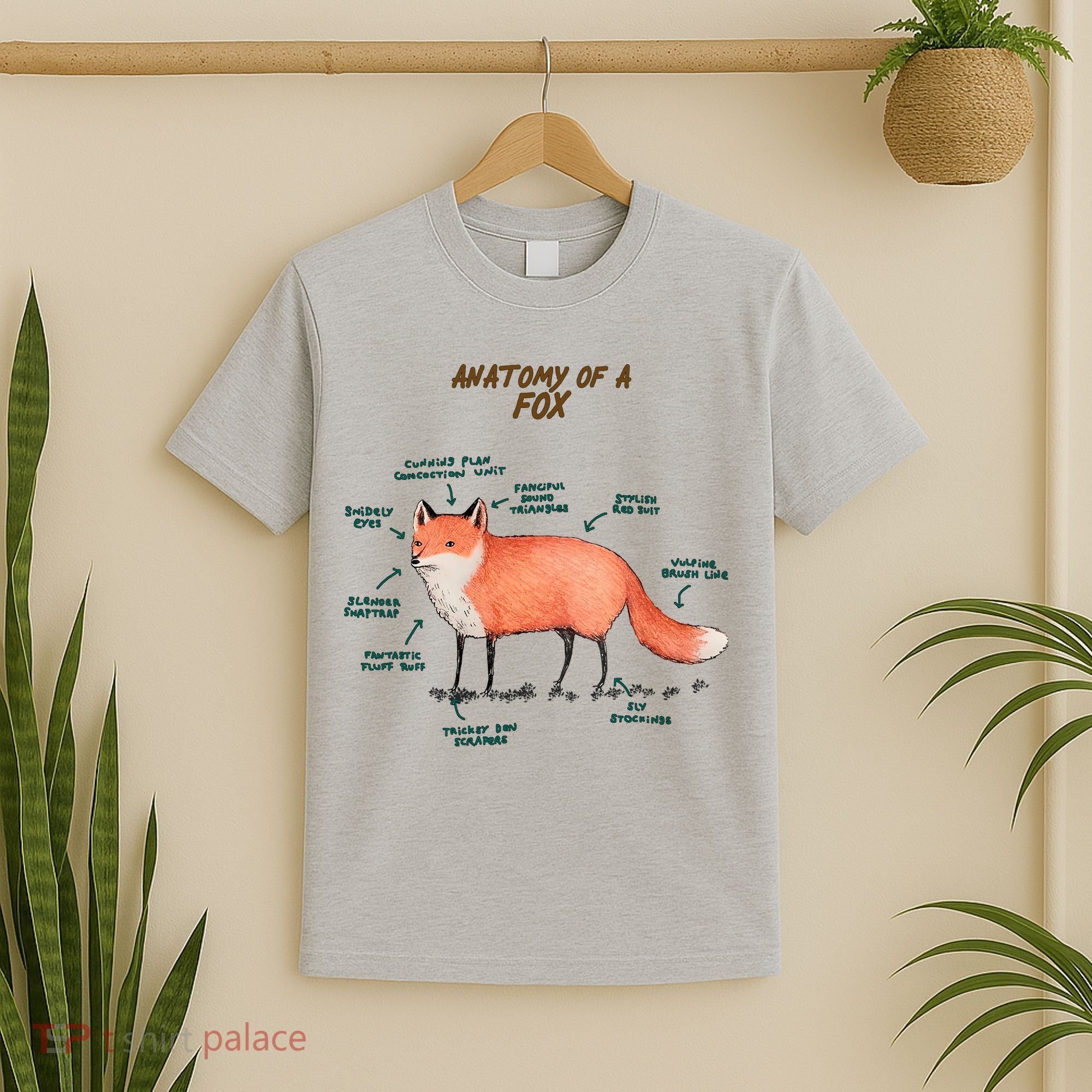 Anatomy Of A Fox Funny Cute T-Shirt