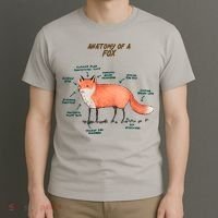 Anatomy Of A Fox Funny Cute T-Shirt thumb 3