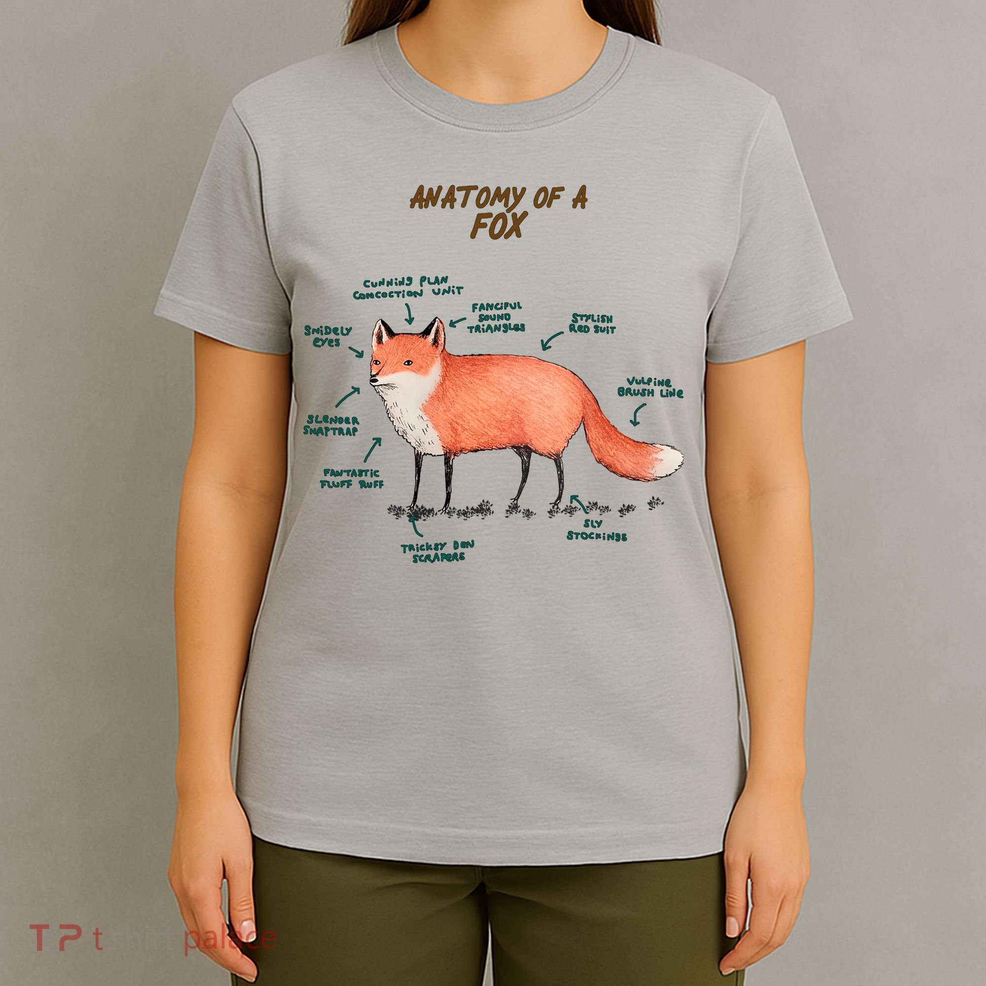 Anatomy Of A Fox Funny Cute T-Shirt