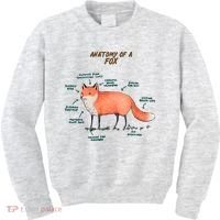 Anatomy Of A Fox Funny Cute Kids Sweatshirt thumb 0