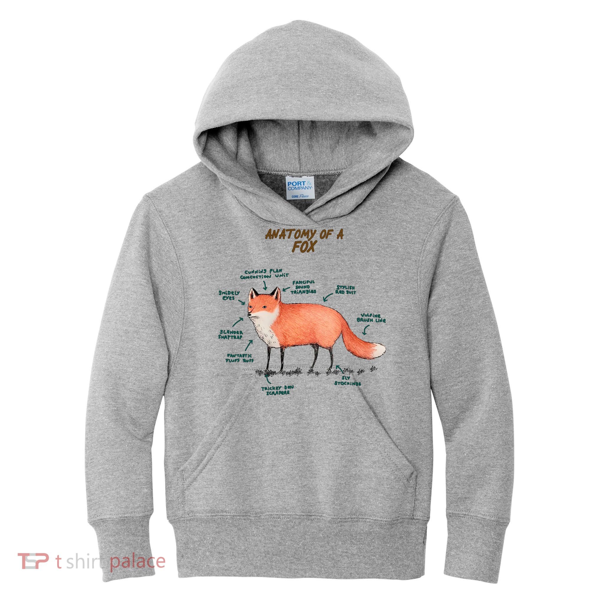 Anatomy Of A Fox Funny Cute Kids Hoodie