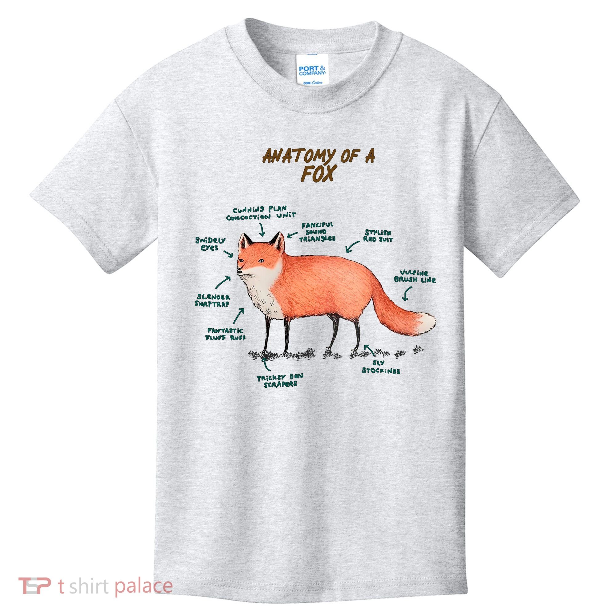 Anatomy Of A Fox Funny Cute Kids T-Shirt