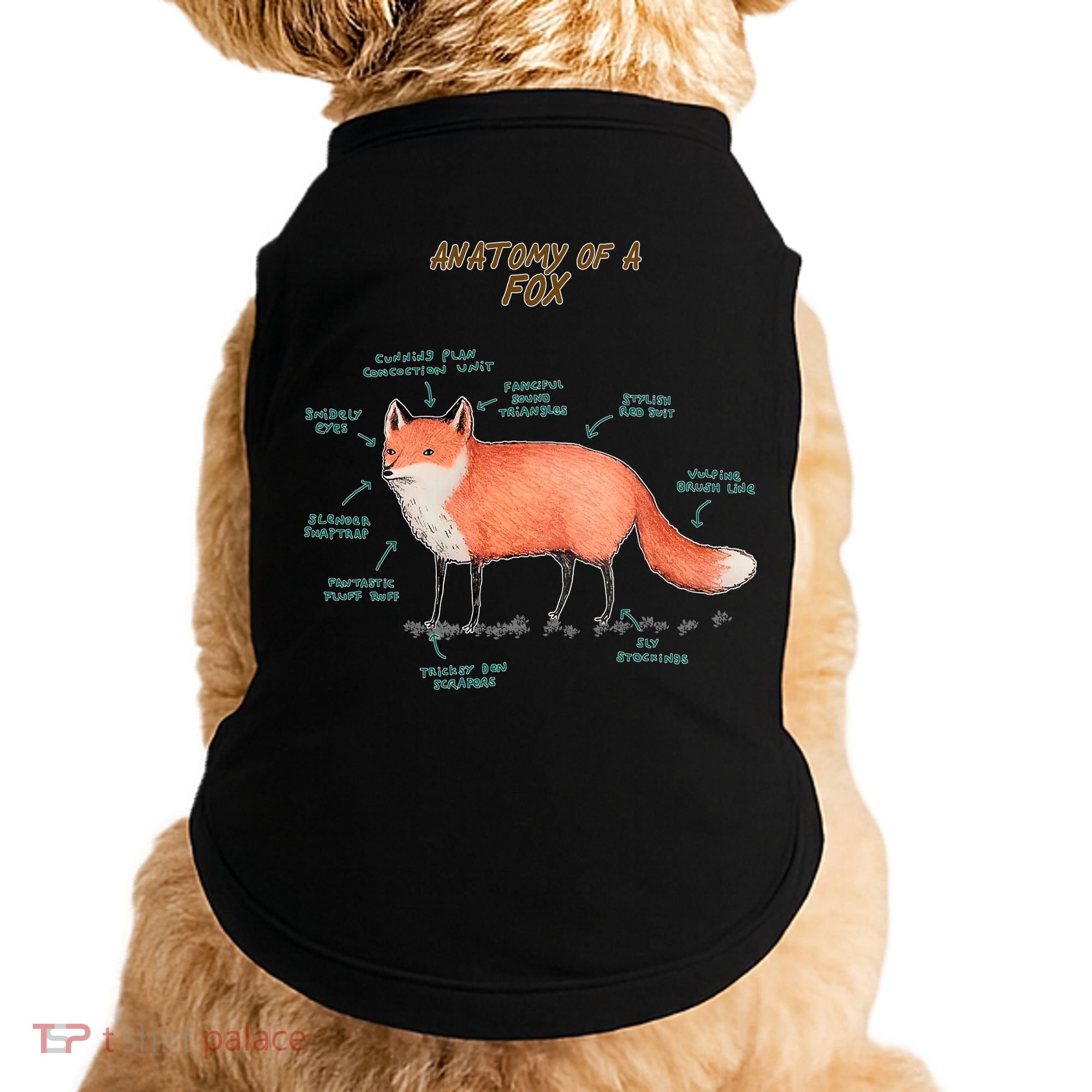 Anatomy Of A Fox Funny Cute Doggie Tank