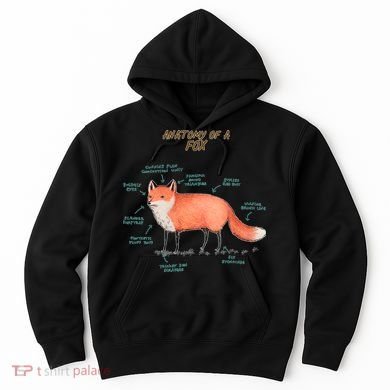 Anatomy Of A Fox Funny Cute Hoodie