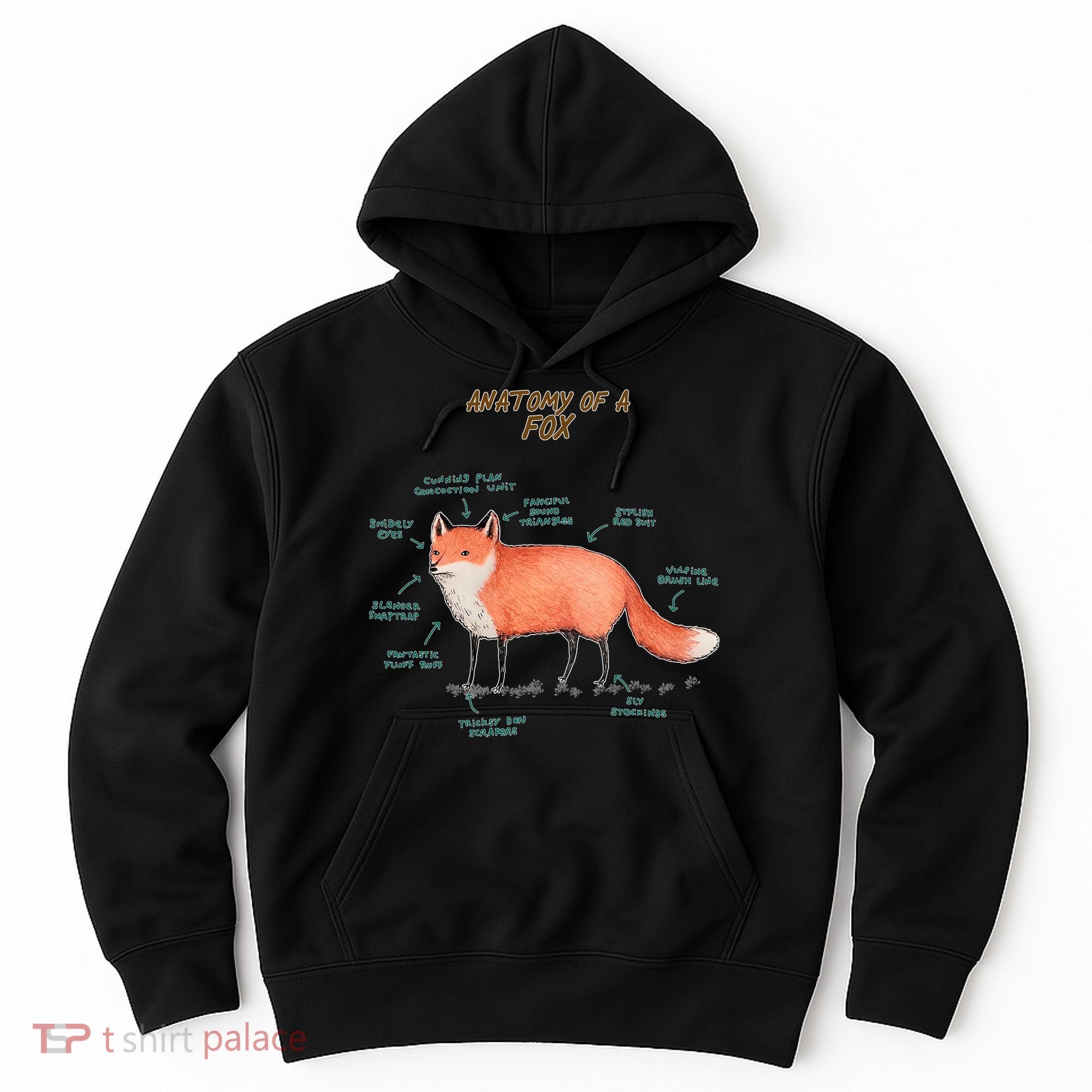 Anatomy Of A Fox Funny Cute Hoodie