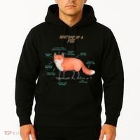 Anatomy Of A Fox Funny Cute Hoodie thumb 2