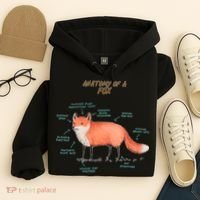 Anatomy Of A Fox Funny Cute Hoodie thumb 4