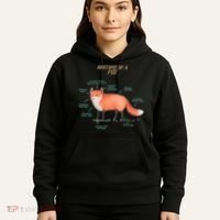 Anatomy Of A Fox Funny Cute Hoodie thumb 5