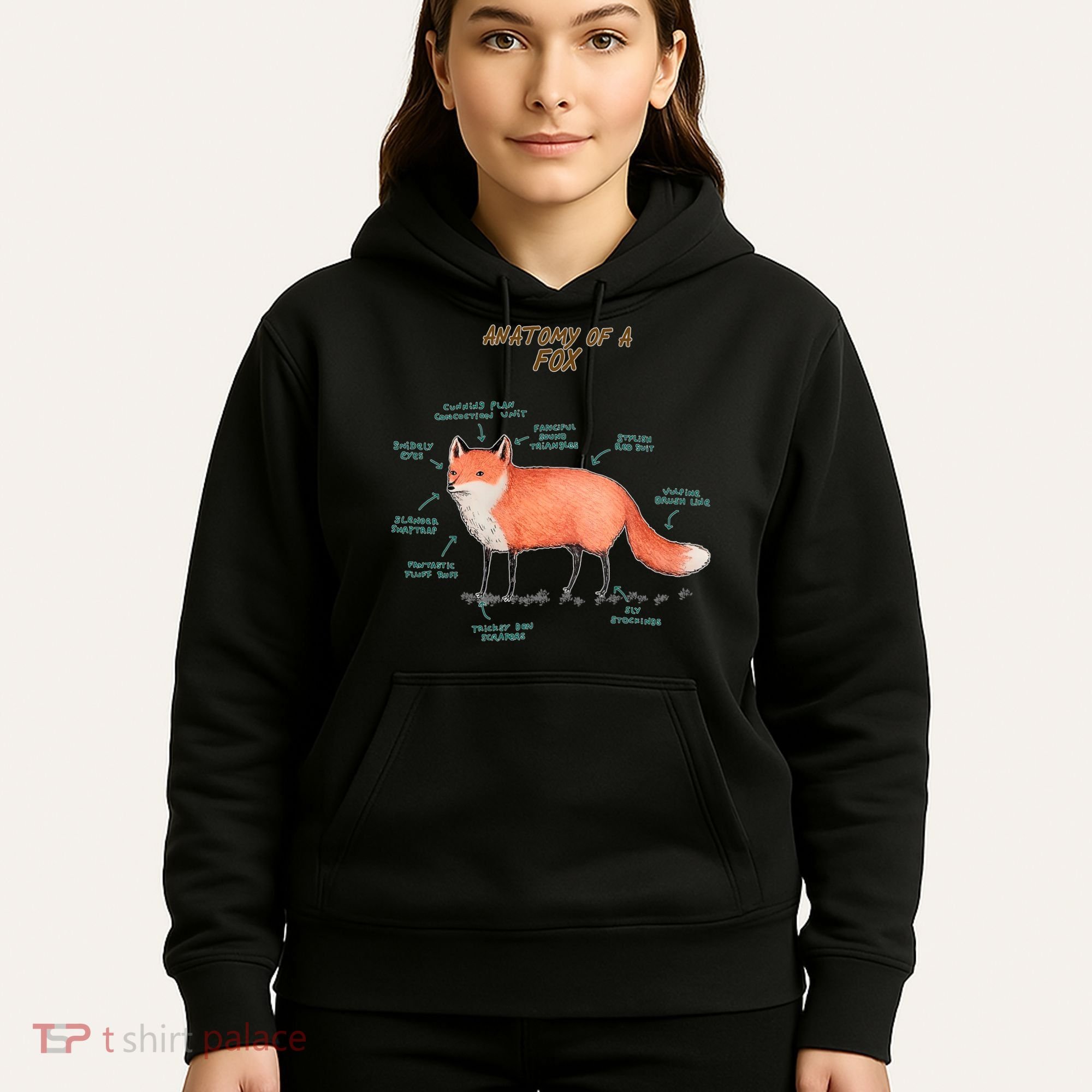 Anatomy Of A Fox Funny Cute Hoodie